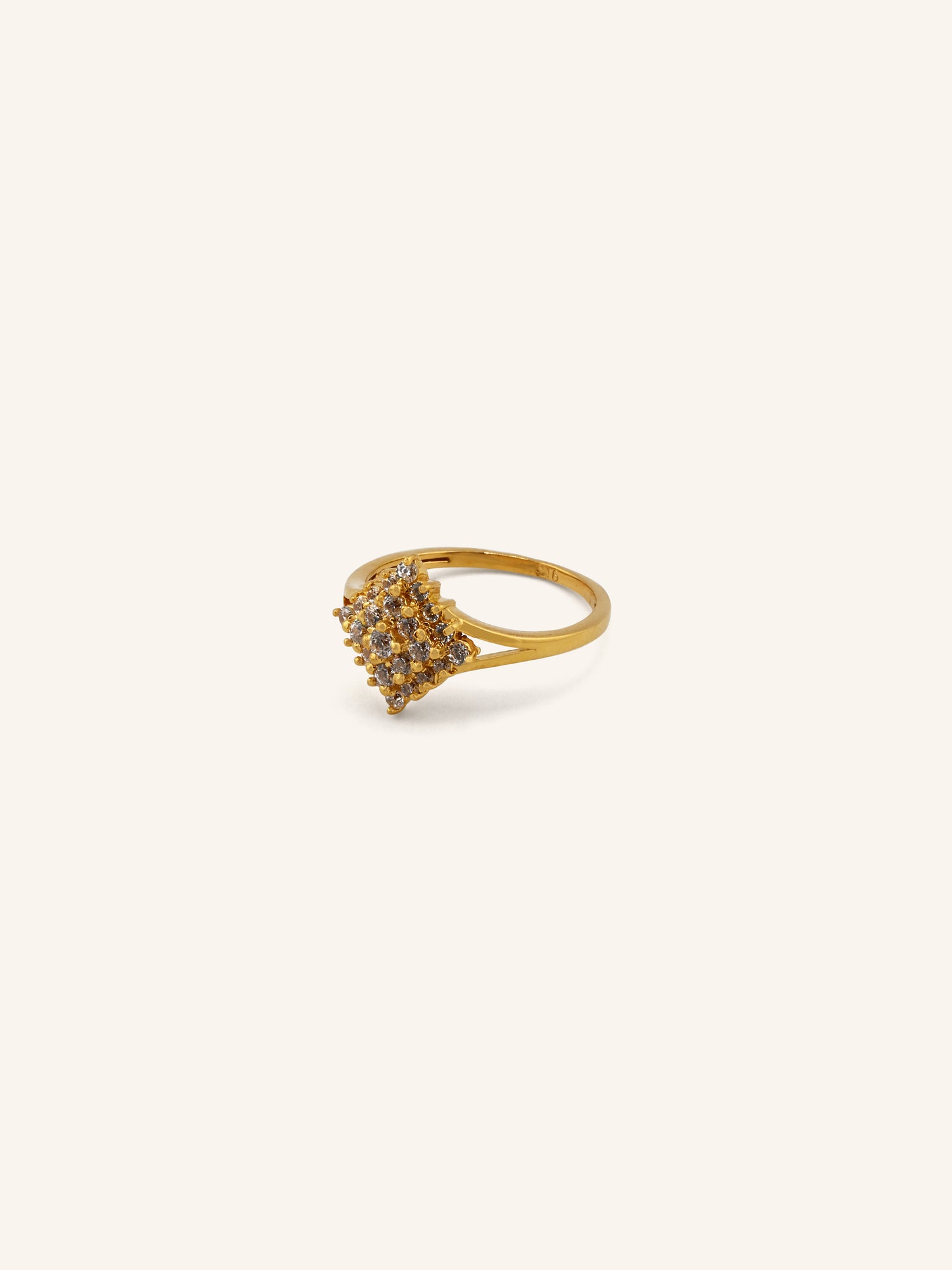 22ct Gold CZ Ladies Ring