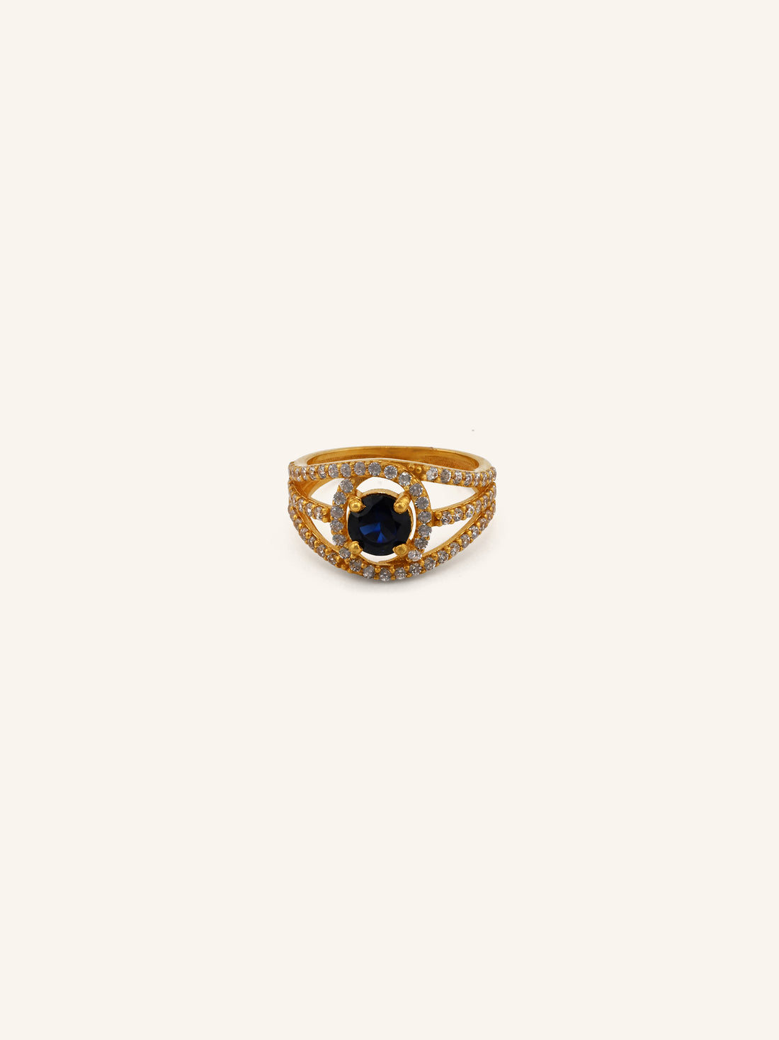 22ct Gold CZ Ladies Ring