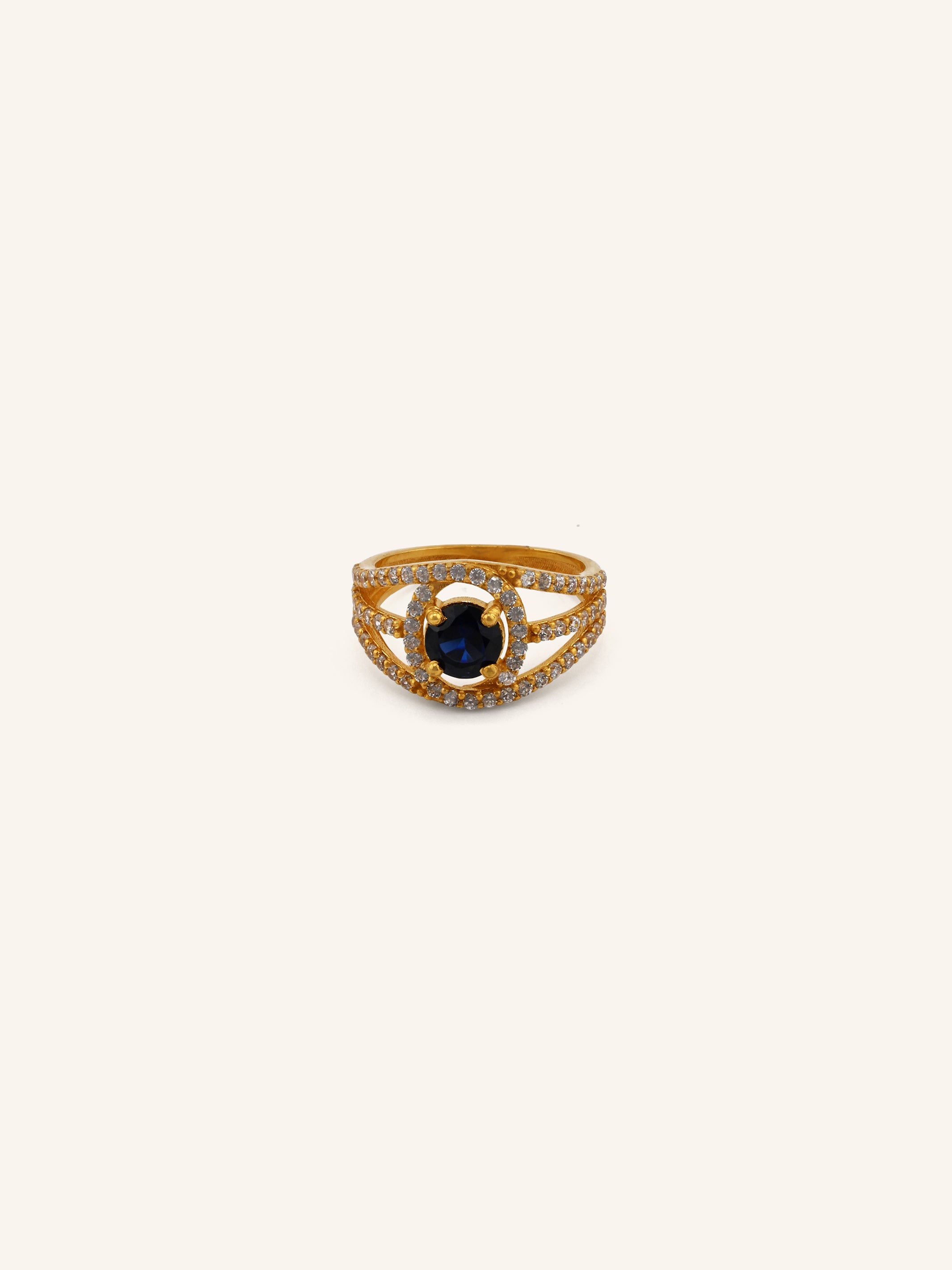 22ct Gold CZ Ladies Ring