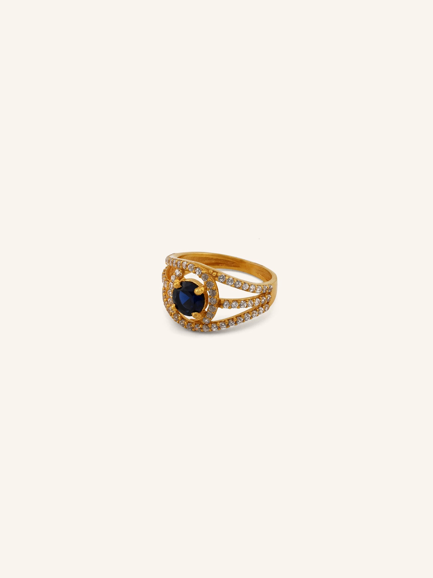 22ct Gold CZ Ladies Ring