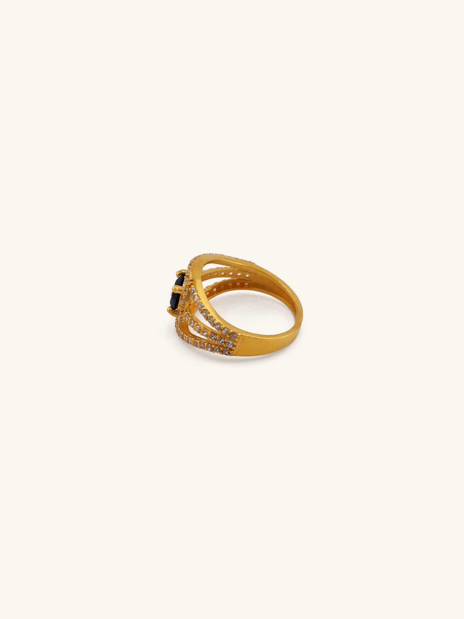 22ct Gold CZ Ladies Ring