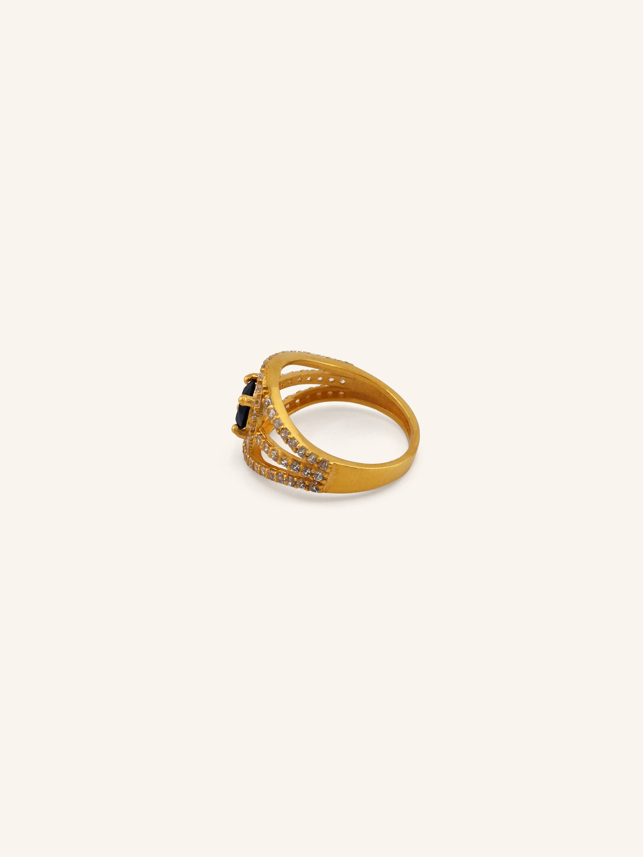 22ct Gold CZ Ladies Ring
