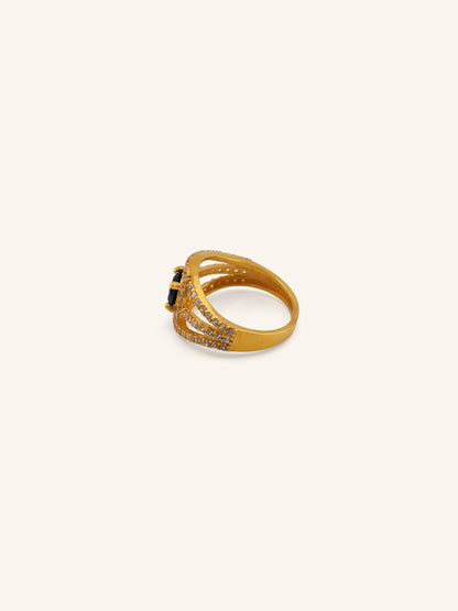 22ct Gold CZ Ladies Ring