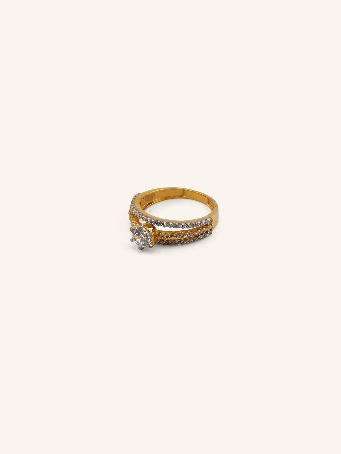 22ct Gold CZ Ladies Ring