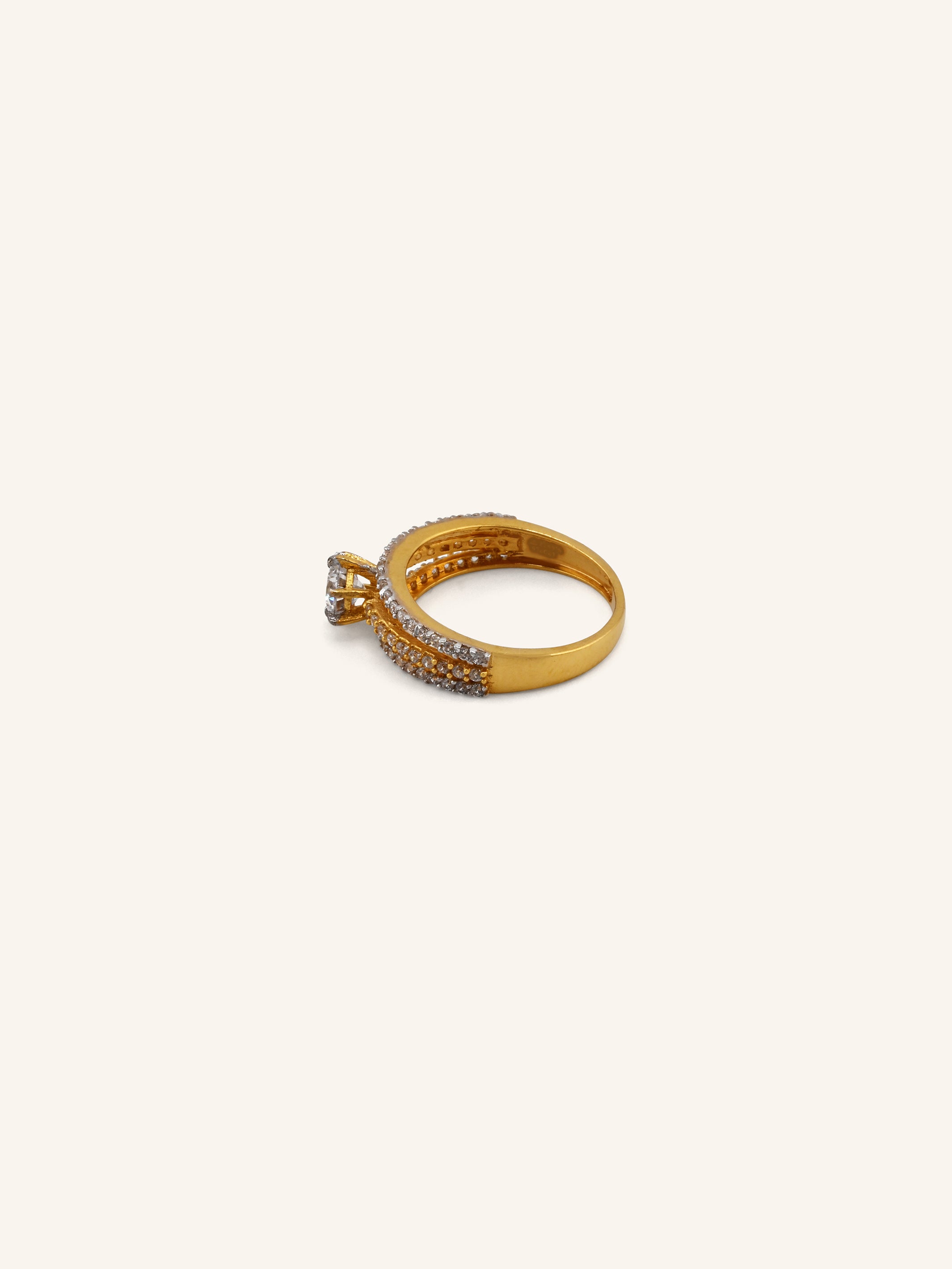 22ct Gold CZ Ladies Ring