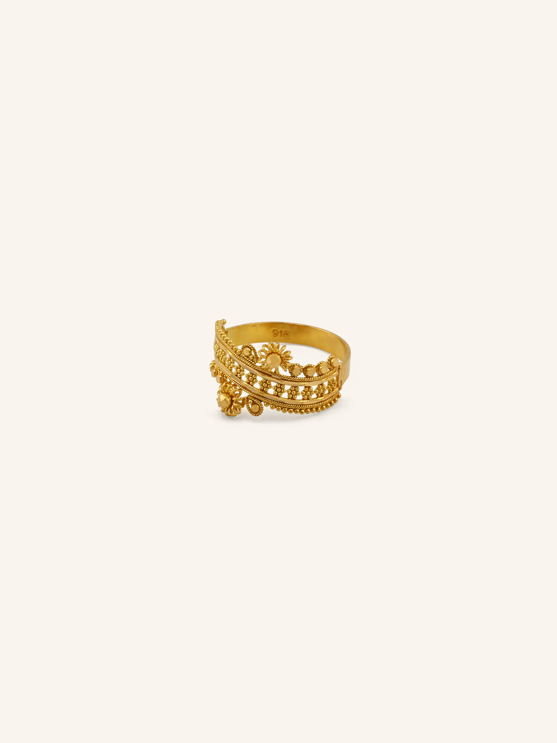 22ct Gold Filigree Ladies Ring