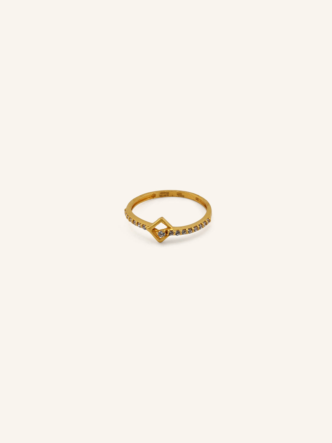 22ct Gold CZ Ladies Ring