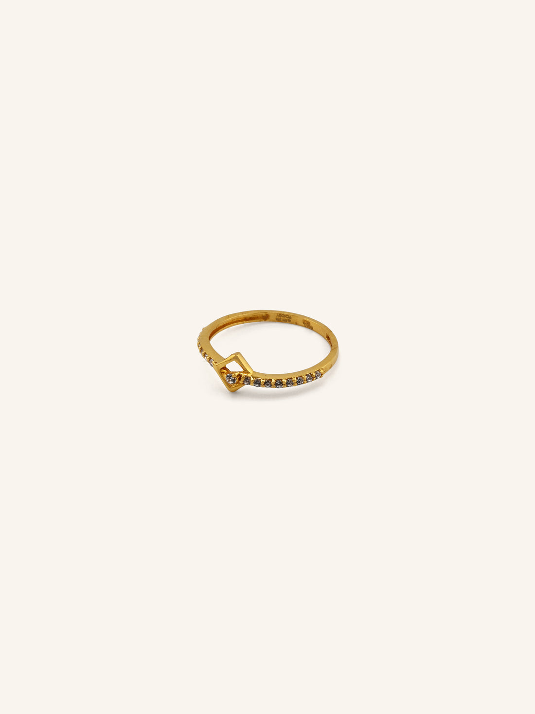 22ct Gold CZ Ladies Ring