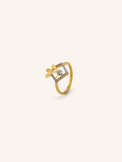 22ct Gold CZ Ladies Ring