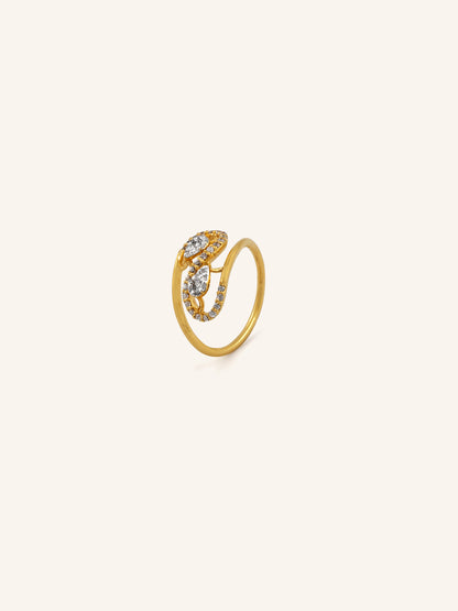 22ct Gold CZ Ladies Ring