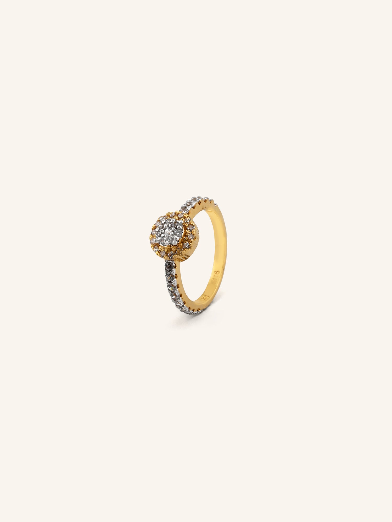 22ct Gold CZ Ladies Ring