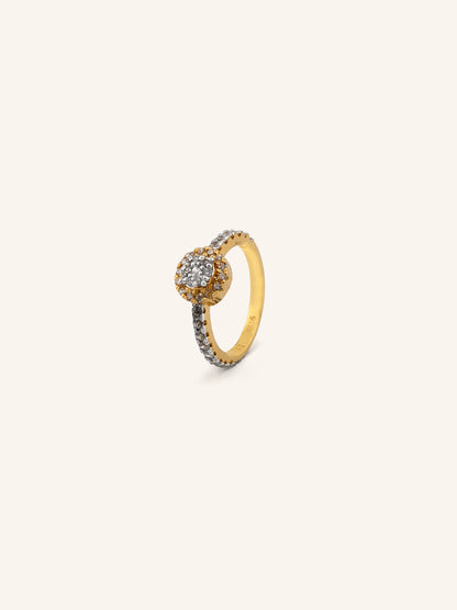 22ct Gold CZ Ladies Ring