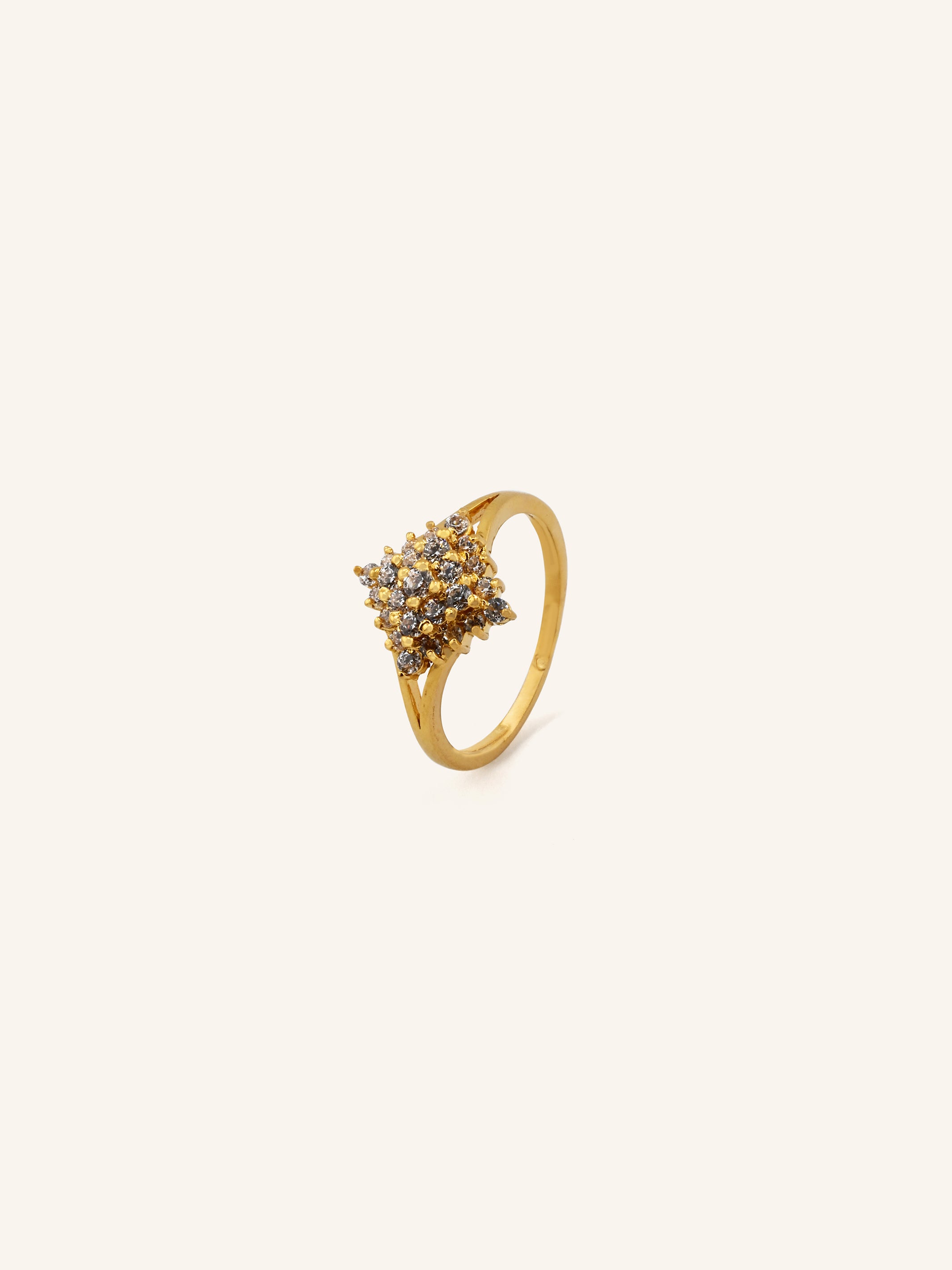 22ct Gold CZ Ladies Ring