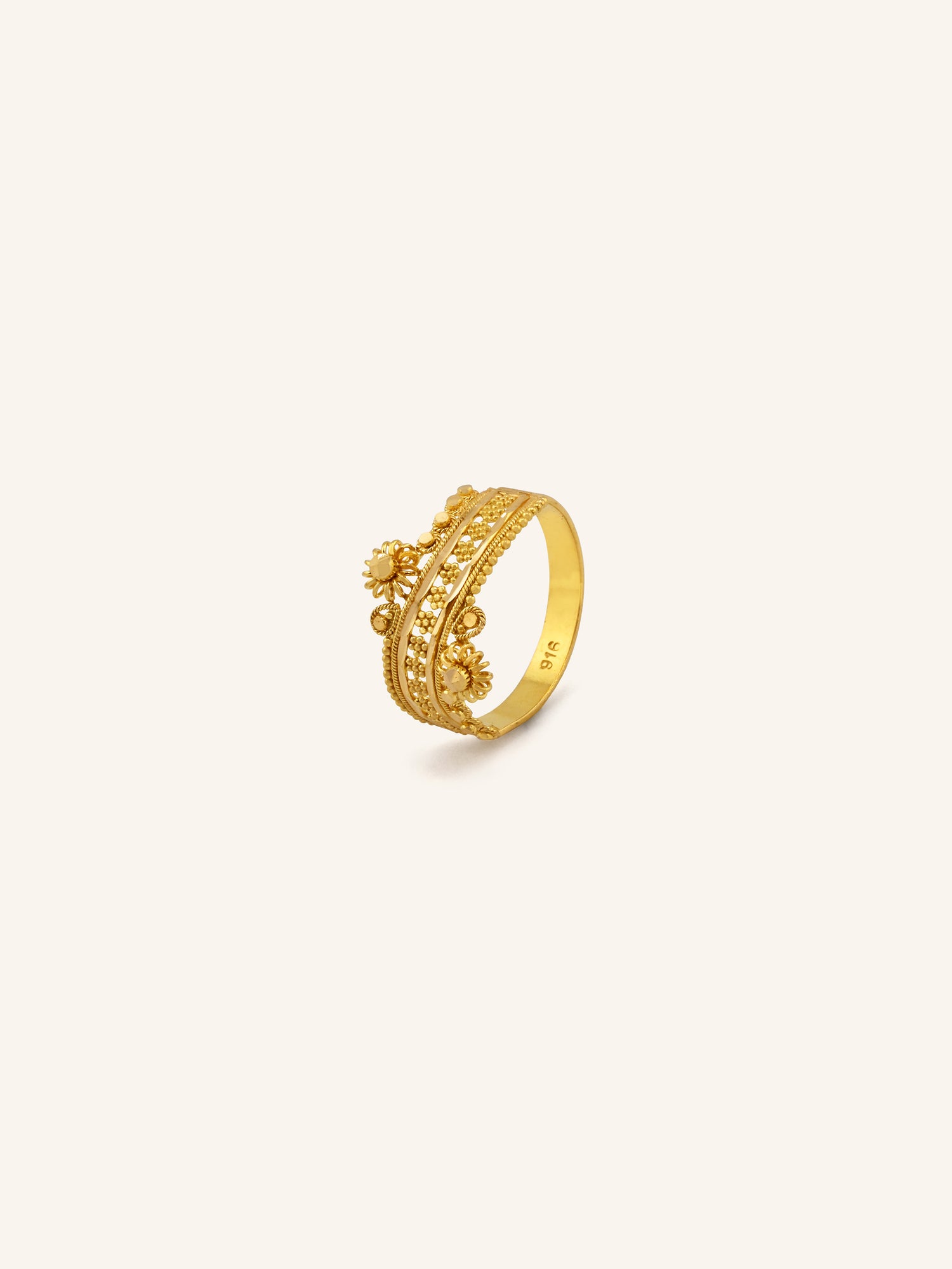 22ct Gold Filigree Ladies Ring
