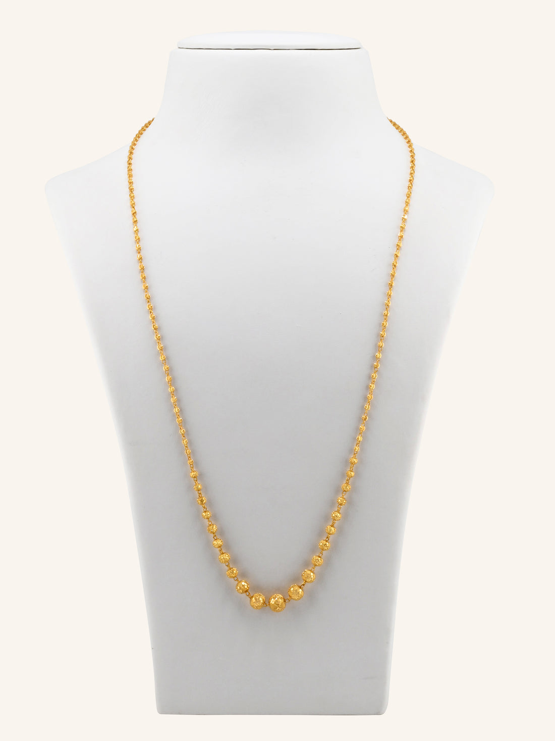 22ct Gold Graduating Ball Long Fancy Chain