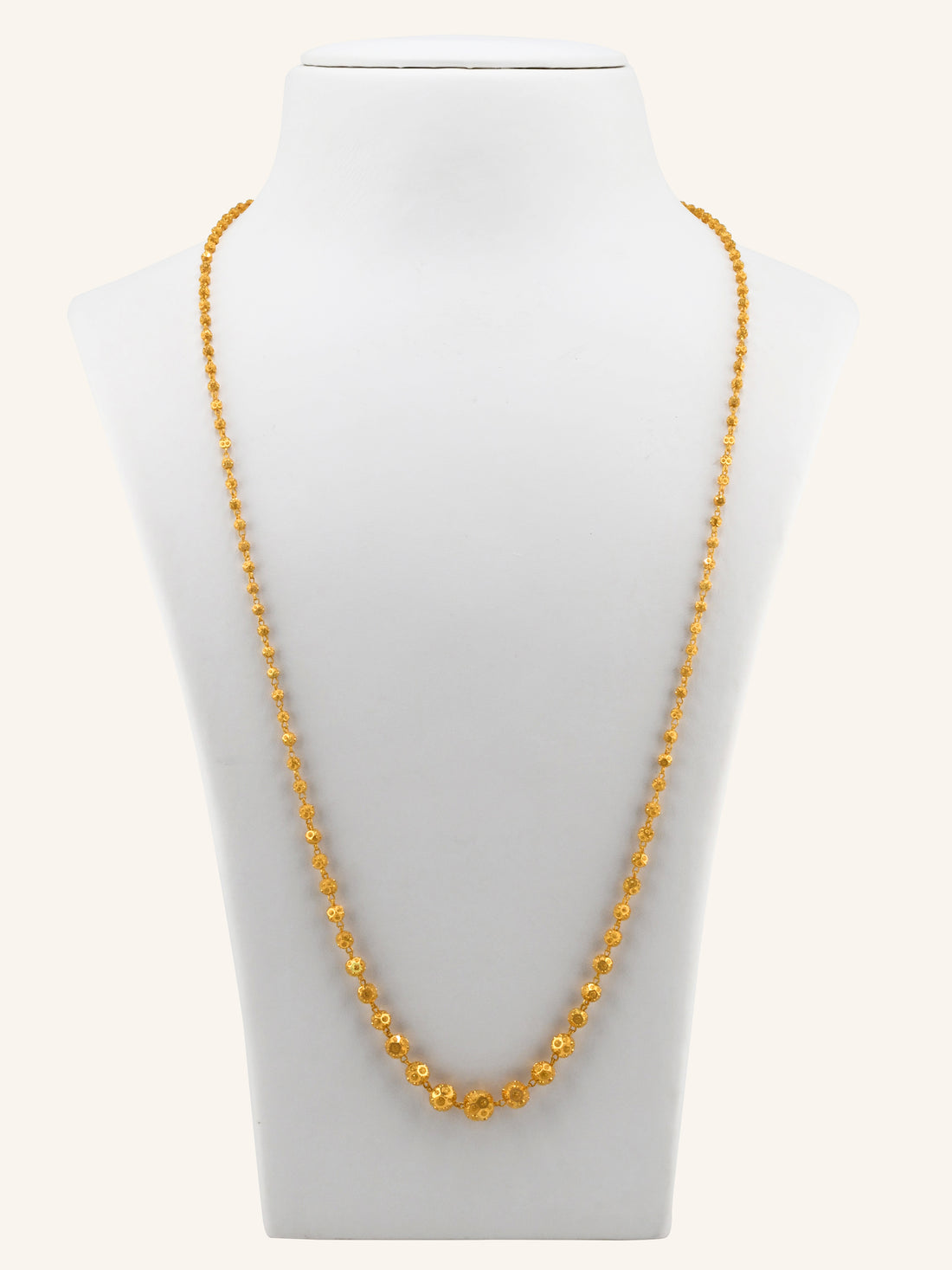 22ct Gold Graduating Ball Long Fancy Chain