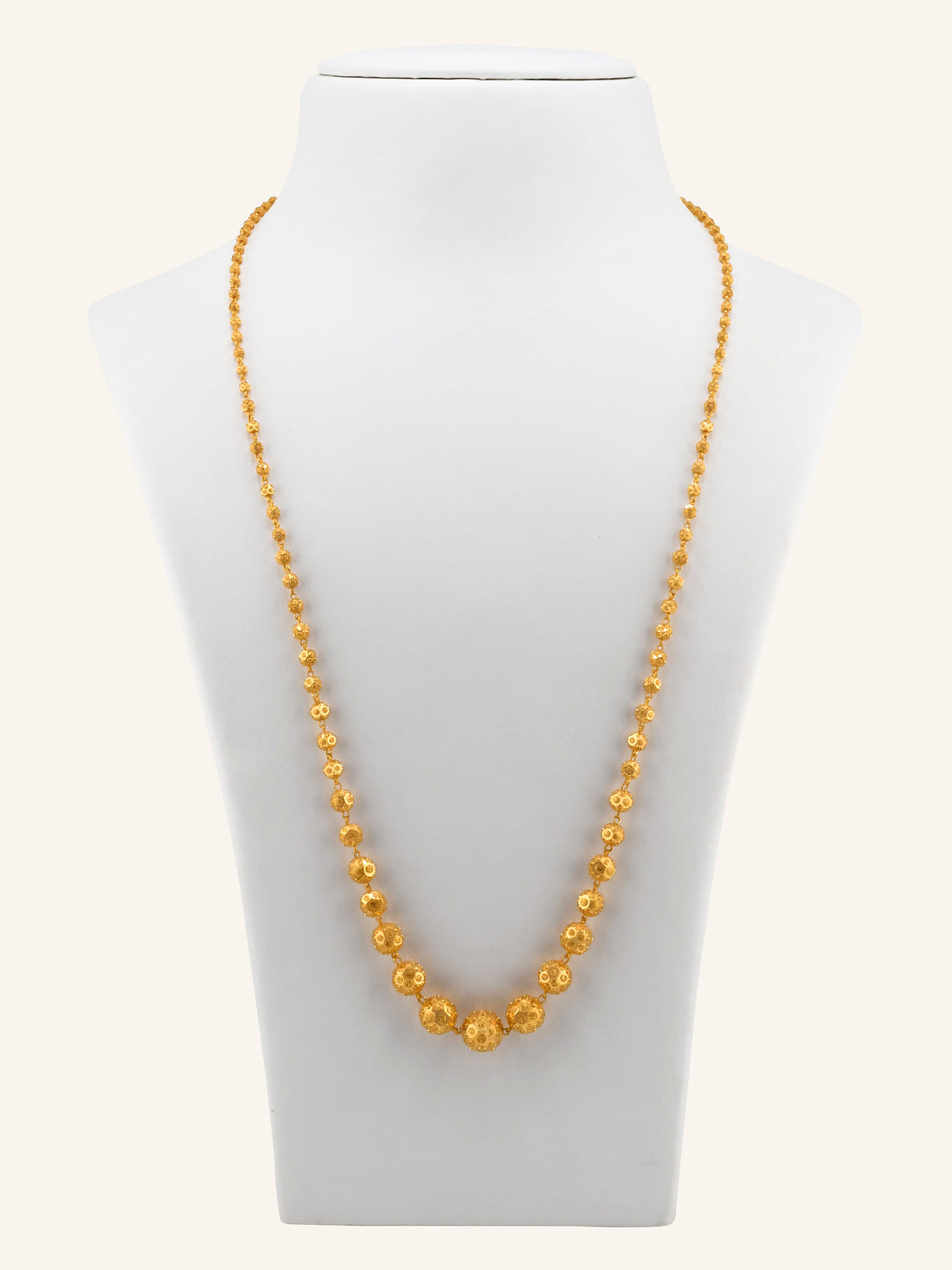 22ct Gold Graduating Ball Long Fancy Chain