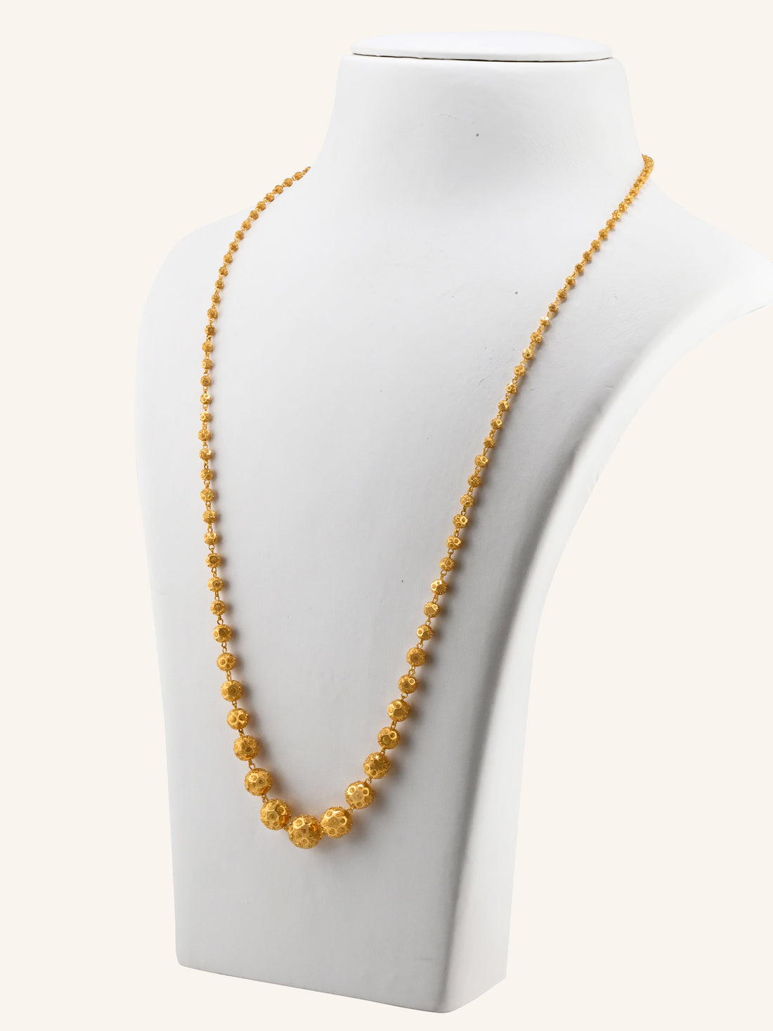22ct Gold Graduating Ball Long Fancy Chain