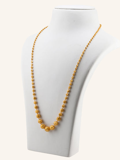 22ct Gold Graduating Ball Long Fancy Chain