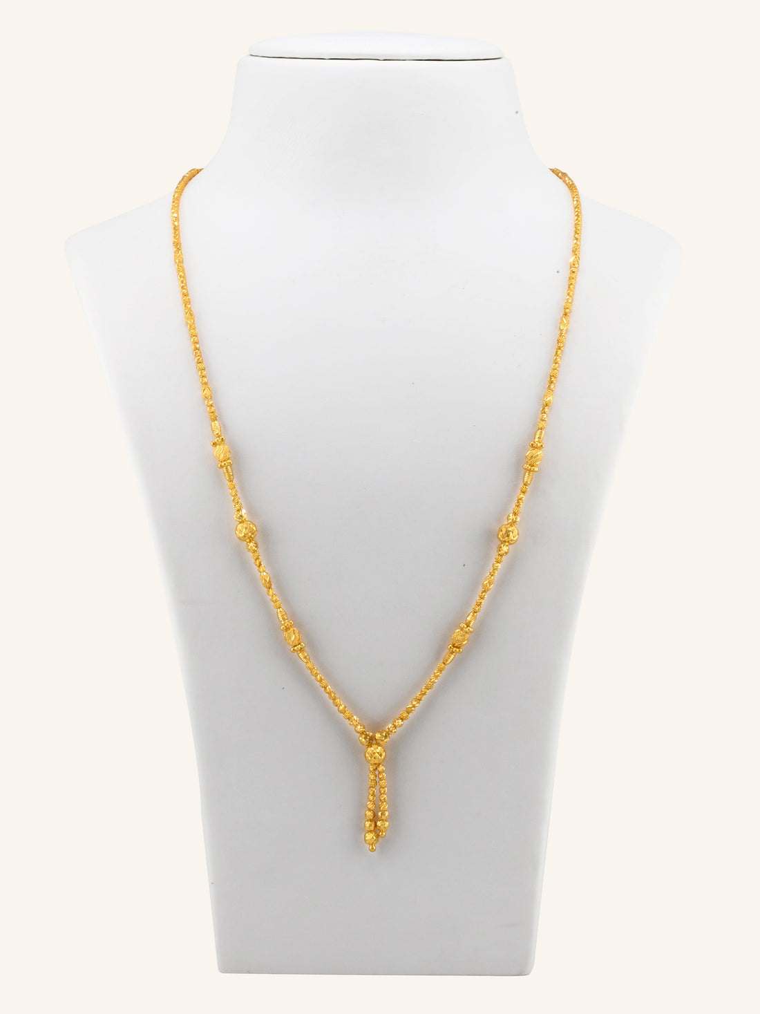 22ct Gold Ball Long Fancy Chain with Hanging