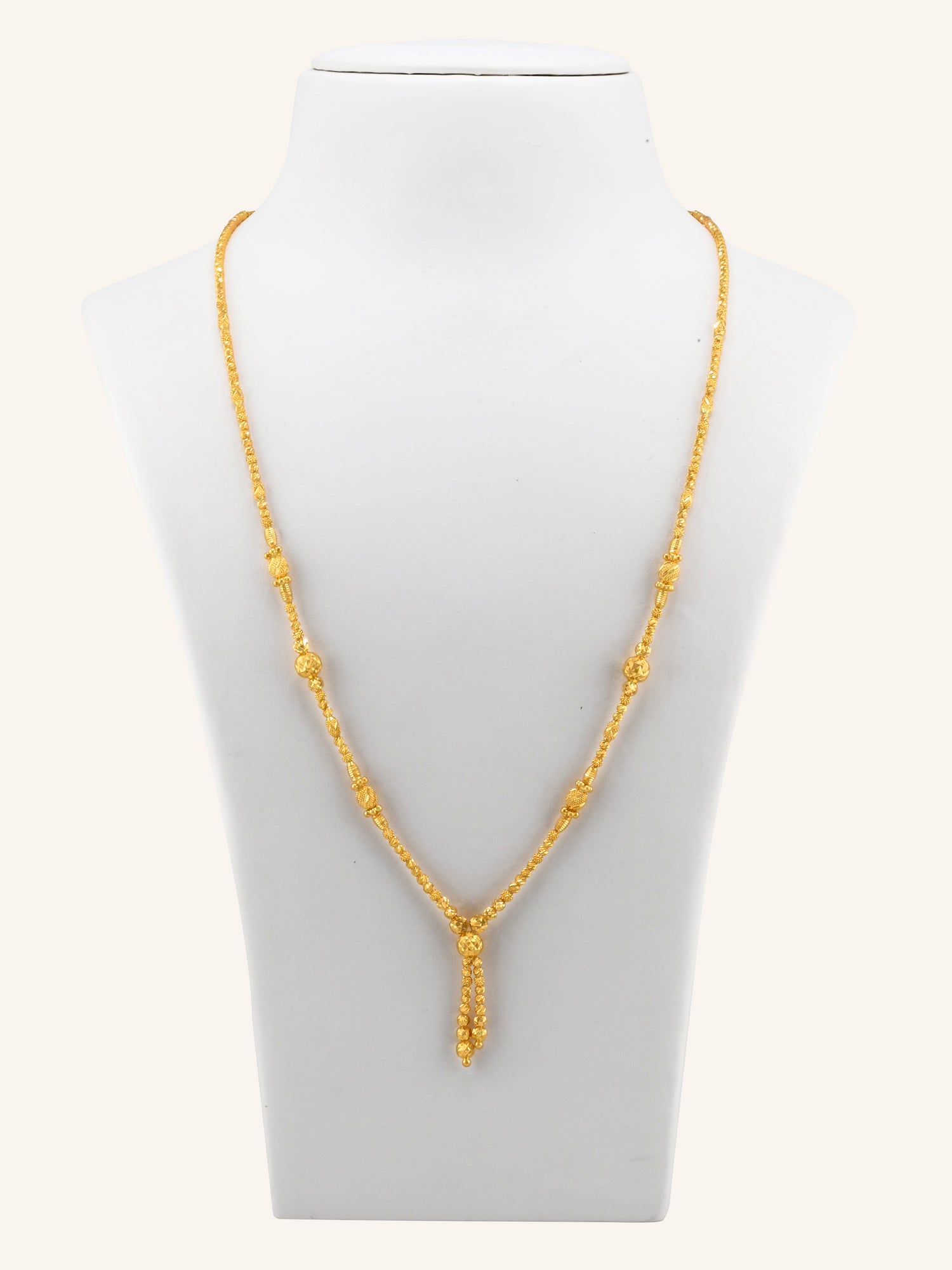 22ct Gold Ball Long Fancy Chain with Hanging