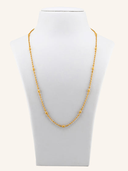 22ct Gold Ball Mala Long Fancy Chain