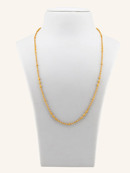 22ct Gold Ball Mala Long Fancy Chain
