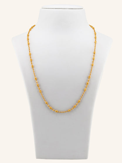 22ct Gold Ball Mala Long Fancy Chain