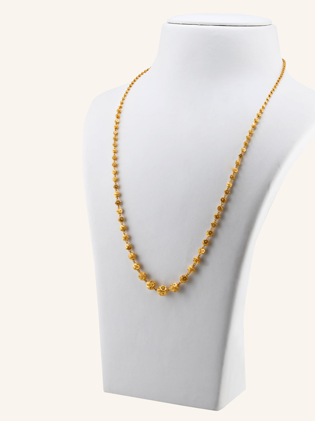 22ct Gold Graduating Ball Long Fancy Chain