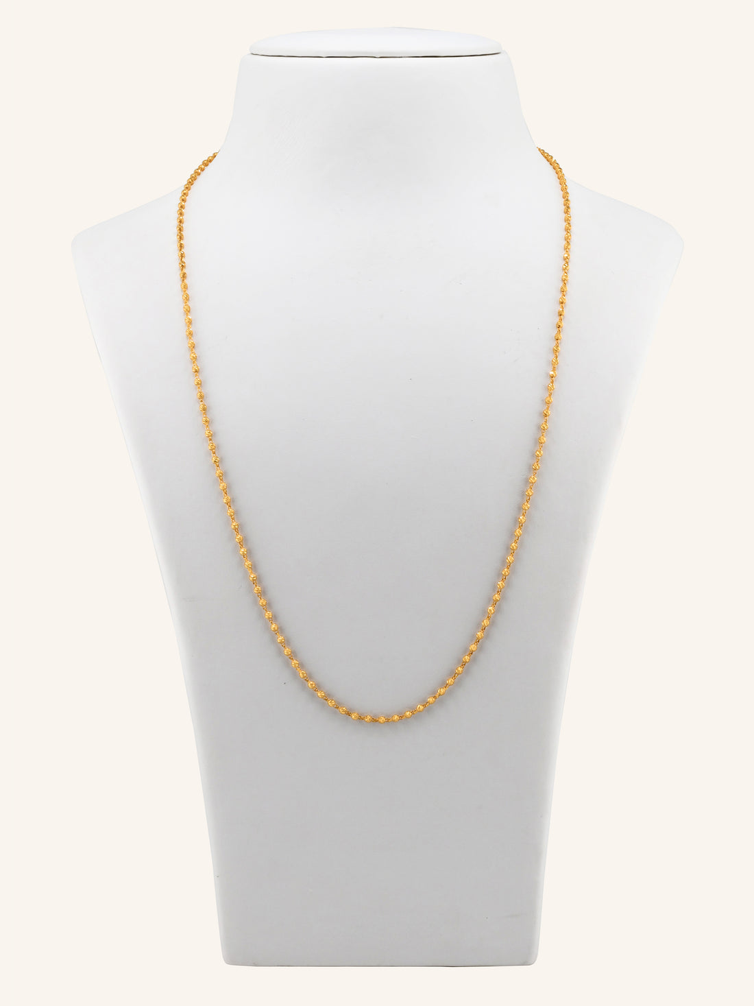 22ct Gold Ball Mala Long Fancy Chain
