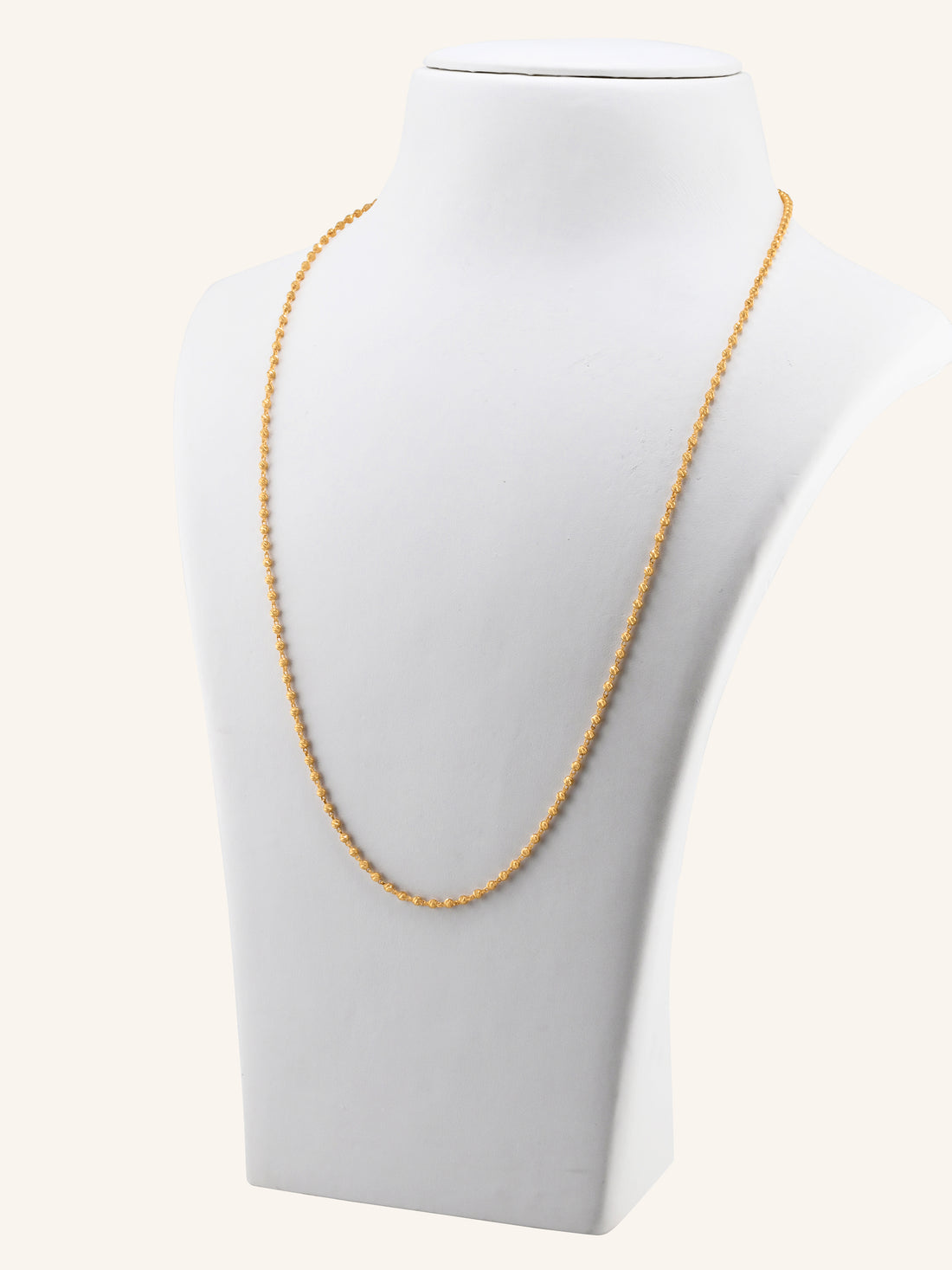 22ct Gold Ball Mala Long Fancy Chain