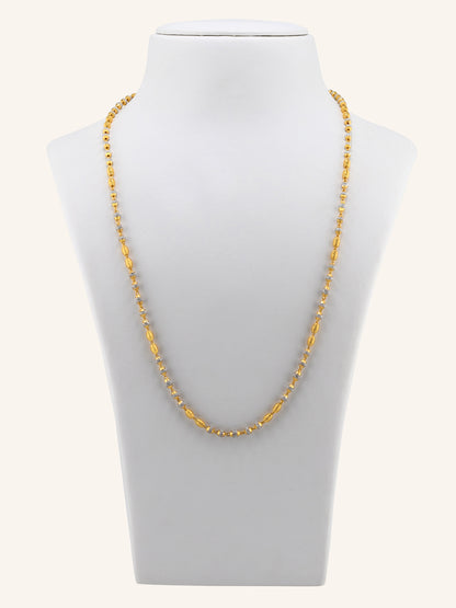 22ct Gold Two Tone Ball Long Chain