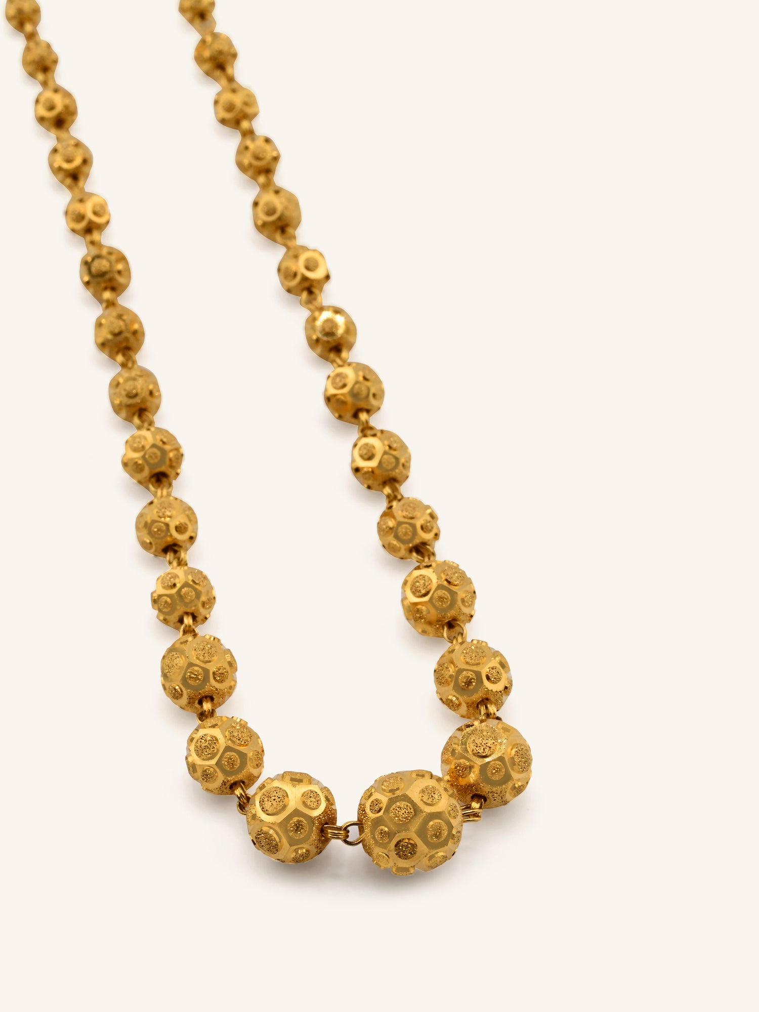 22ct Gold Graduating Ball Long Fancy Chain