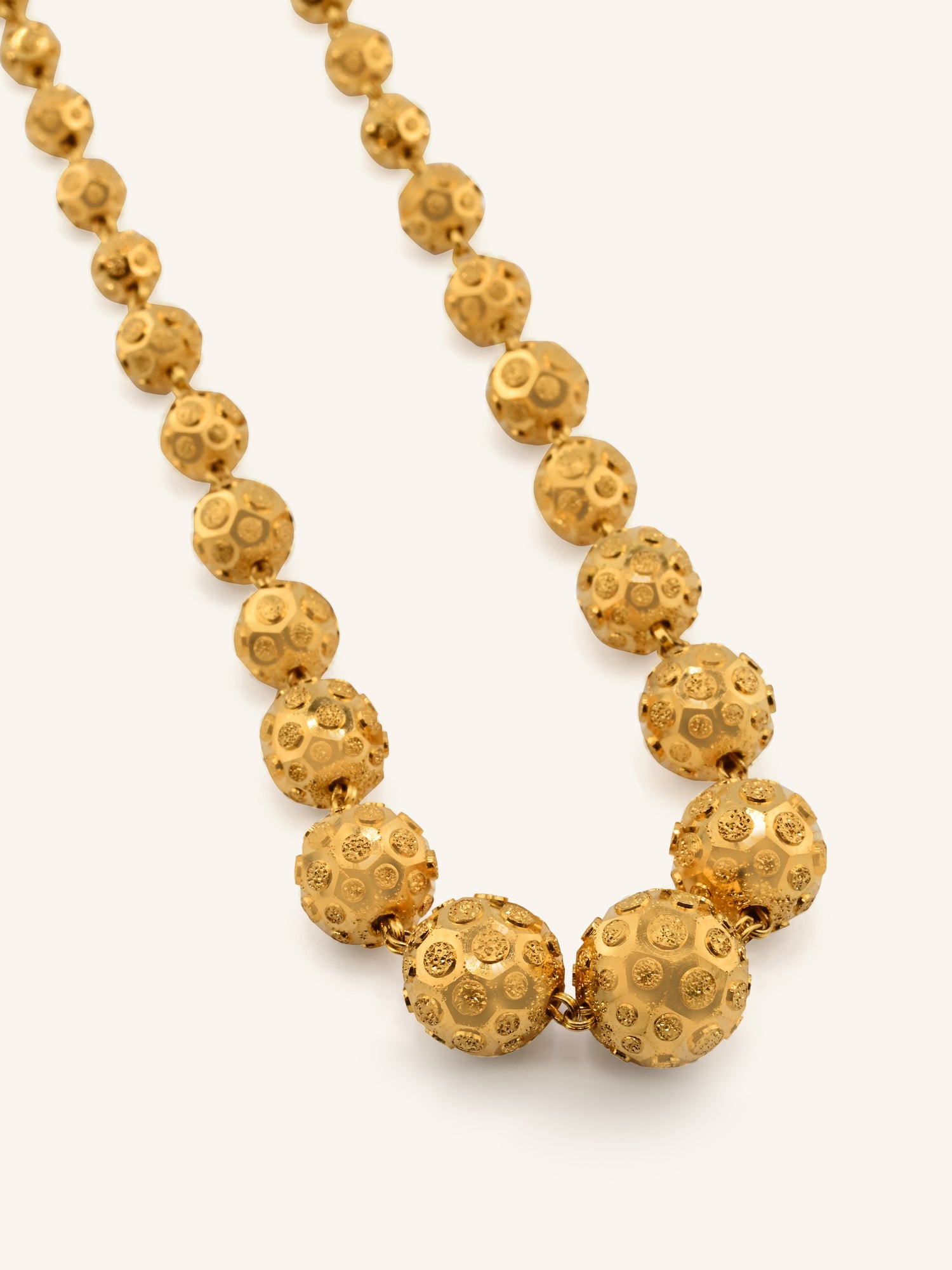 22ct Gold Graduating Ball Long Fancy Chain
