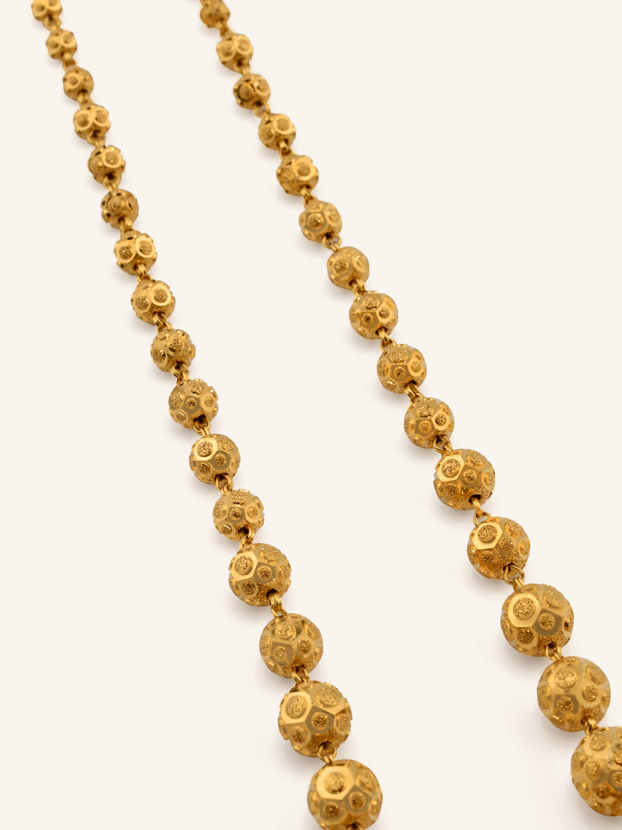 22ct Gold Graduating Ball Long Fancy Chain