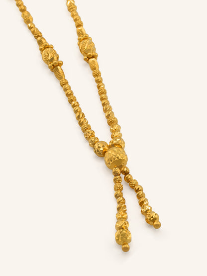22ct Gold Ball Long Fancy Chain with Hanging