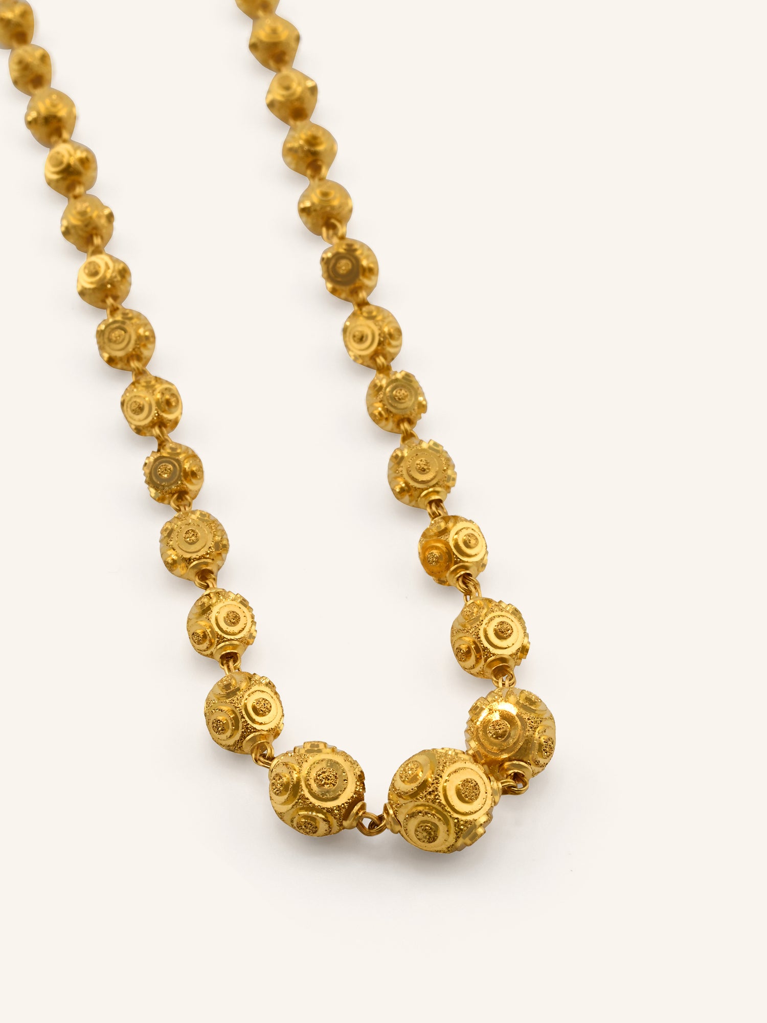 22ct Gold Graduating Ball Long Fancy Chain