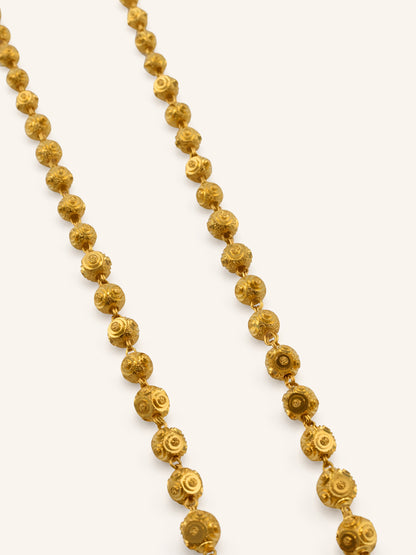22ct Gold Graduating Ball Long Fancy Chain