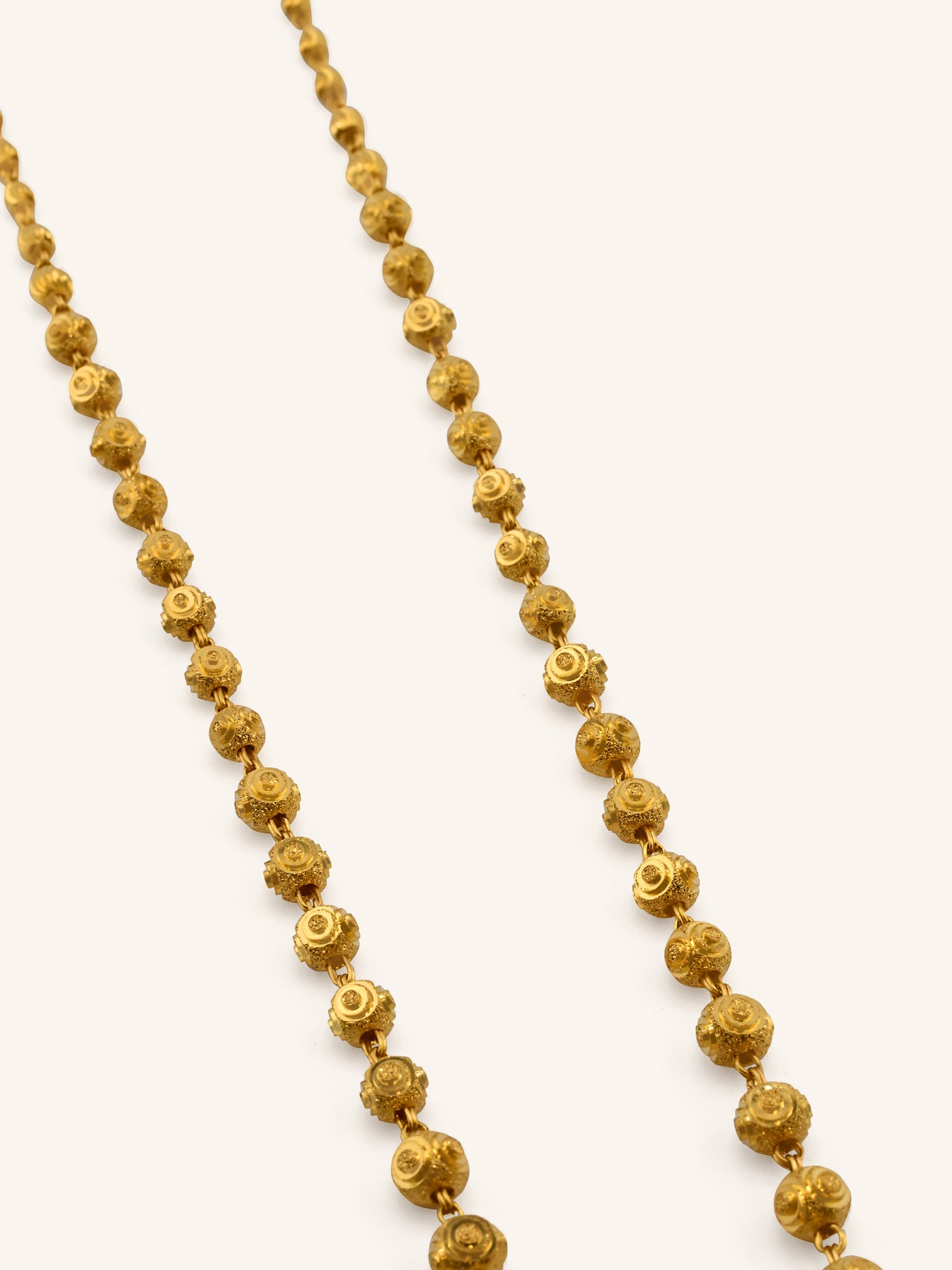 22ct Gold Graduating Ball Long Fancy Chain