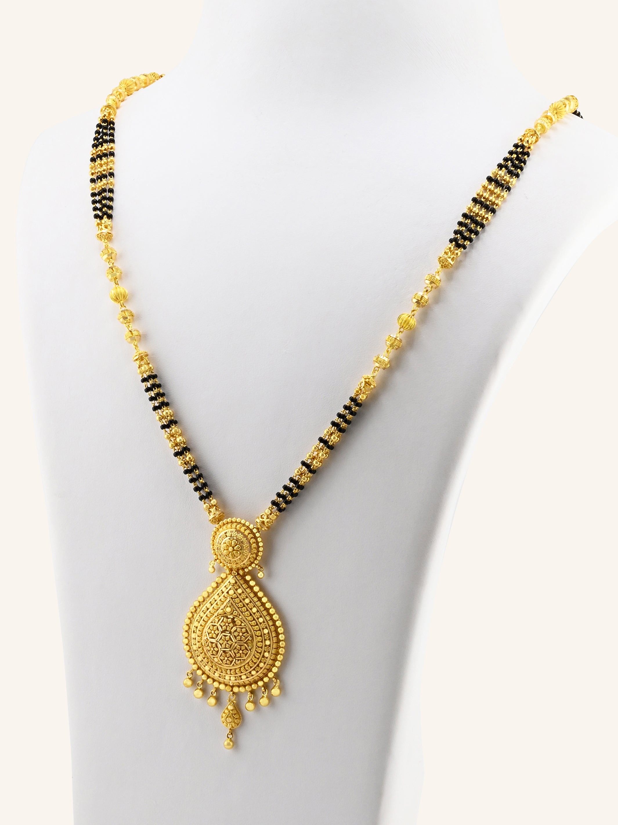 22ct Gold 4 Row Long Mangal Sutra