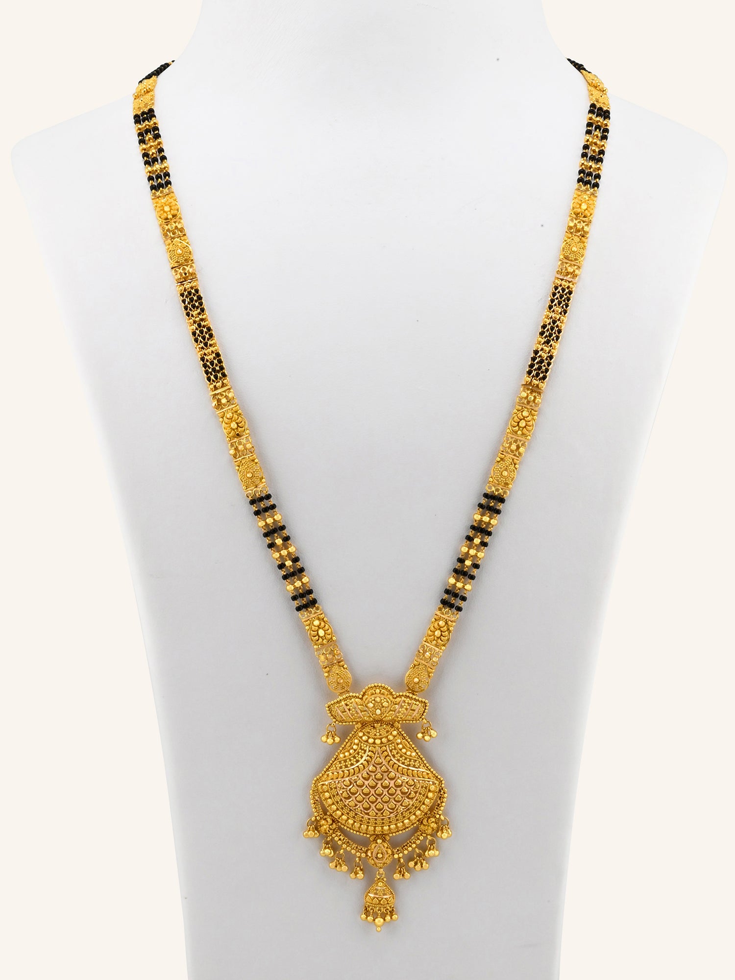 Elegant 22ct Gold 3 Row Long Mangal Sutra