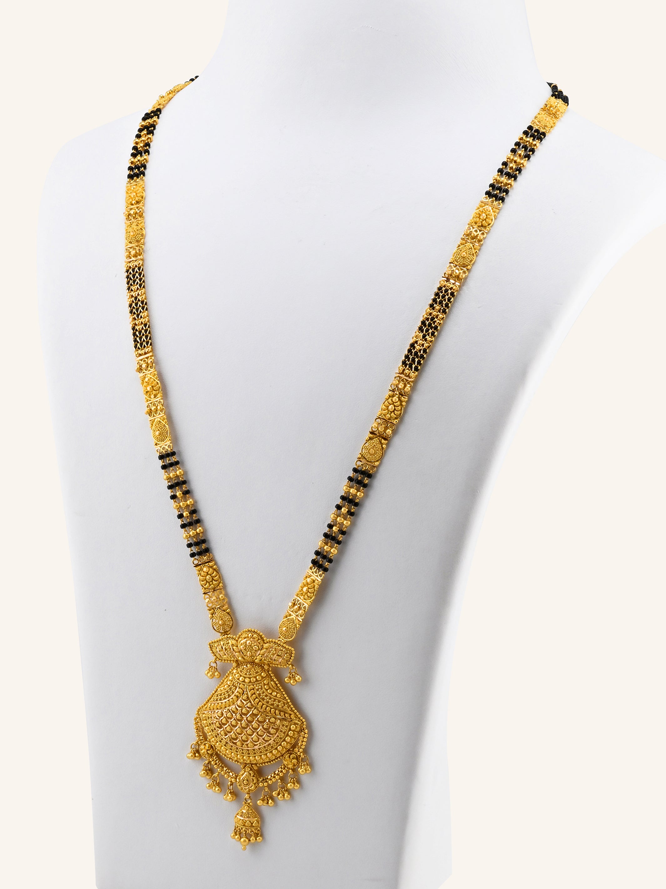 Elegant 22ct Gold 3 Row Long Mangal Sutra