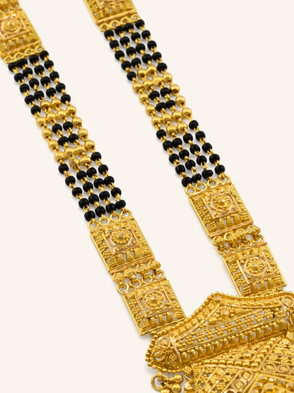 Traditional 22ct Gold 4 Row Long Mangal Sutra