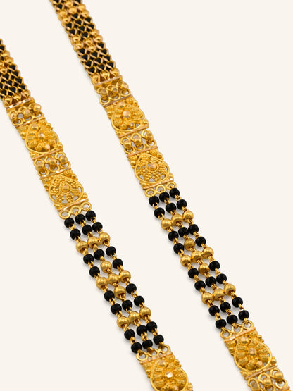 Elegant 22ct Gold 3 Row Long Mangal Sutra