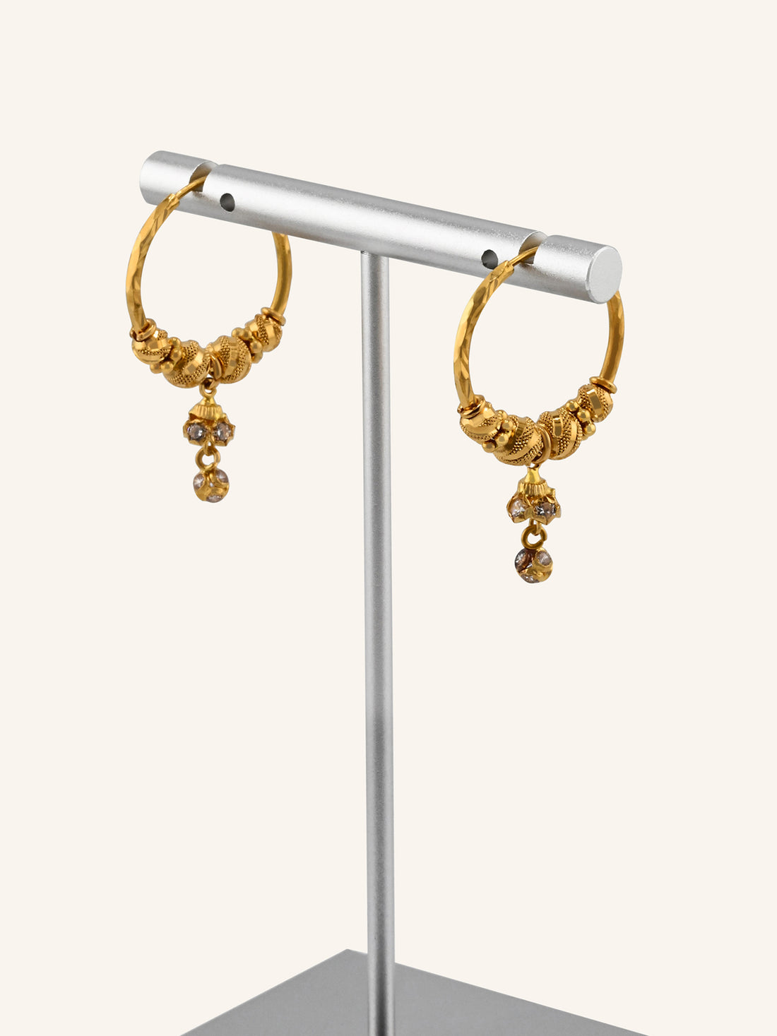 22ct Gold CZ Ball Bali