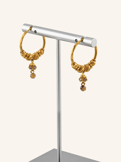 22ct Gold CZ Ball Bali