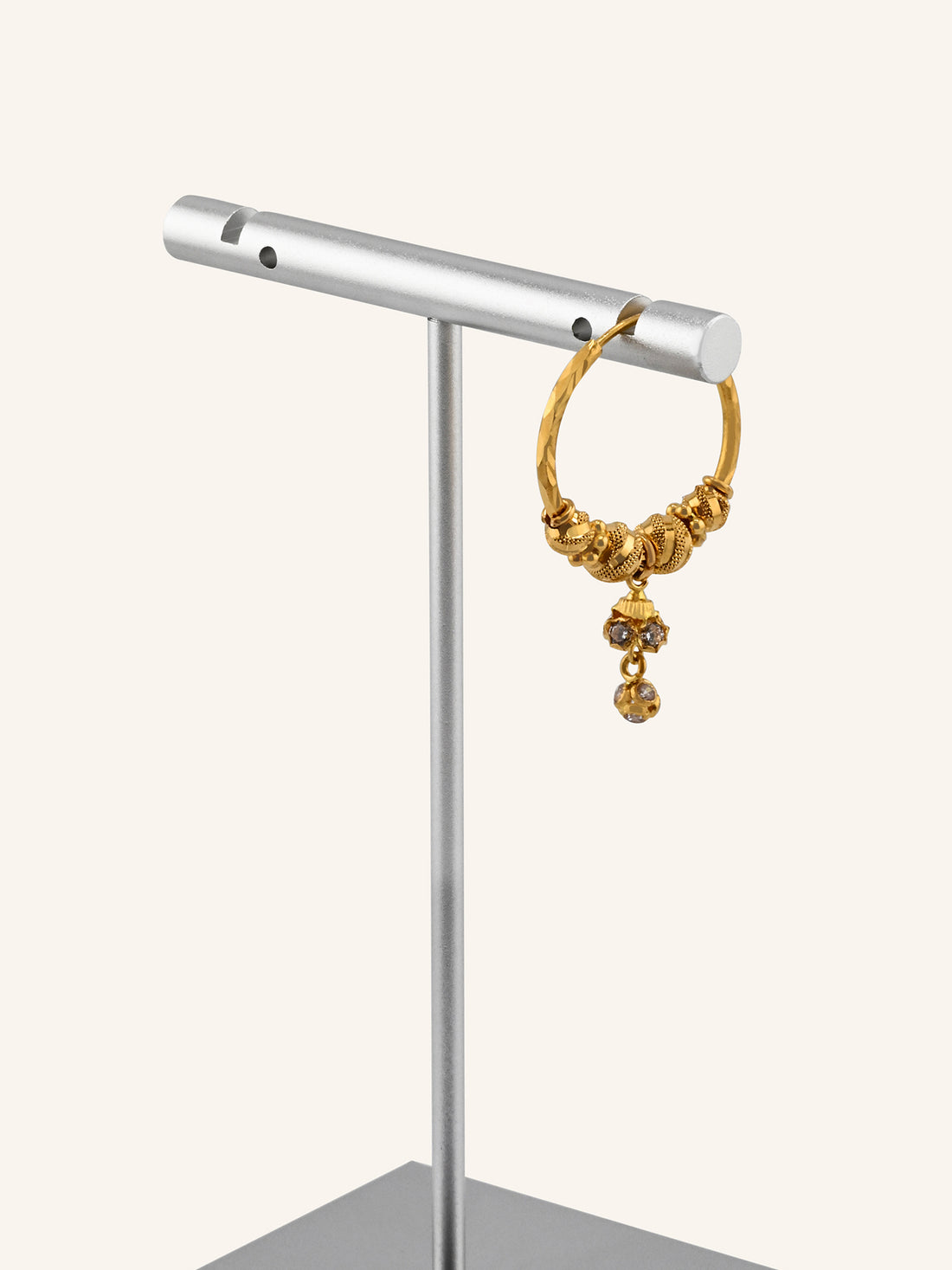 22ct Gold CZ Ball Bali