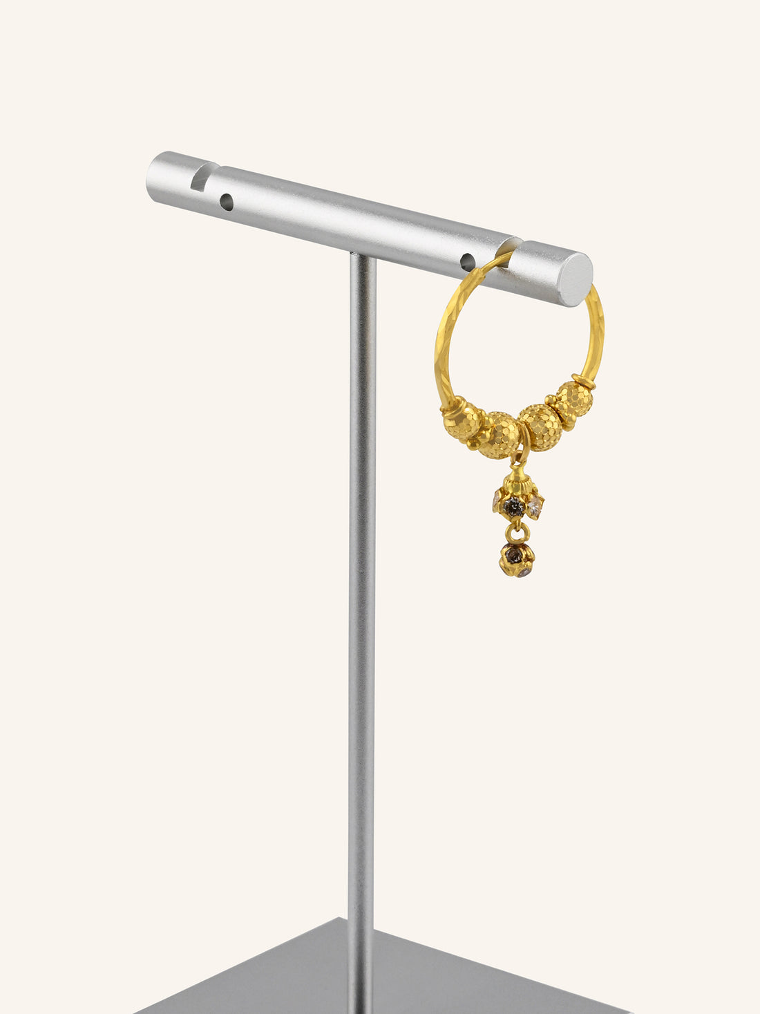 22ct Gold CZ Ball Bali