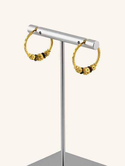 22ct Gold Minakari Ball Bali