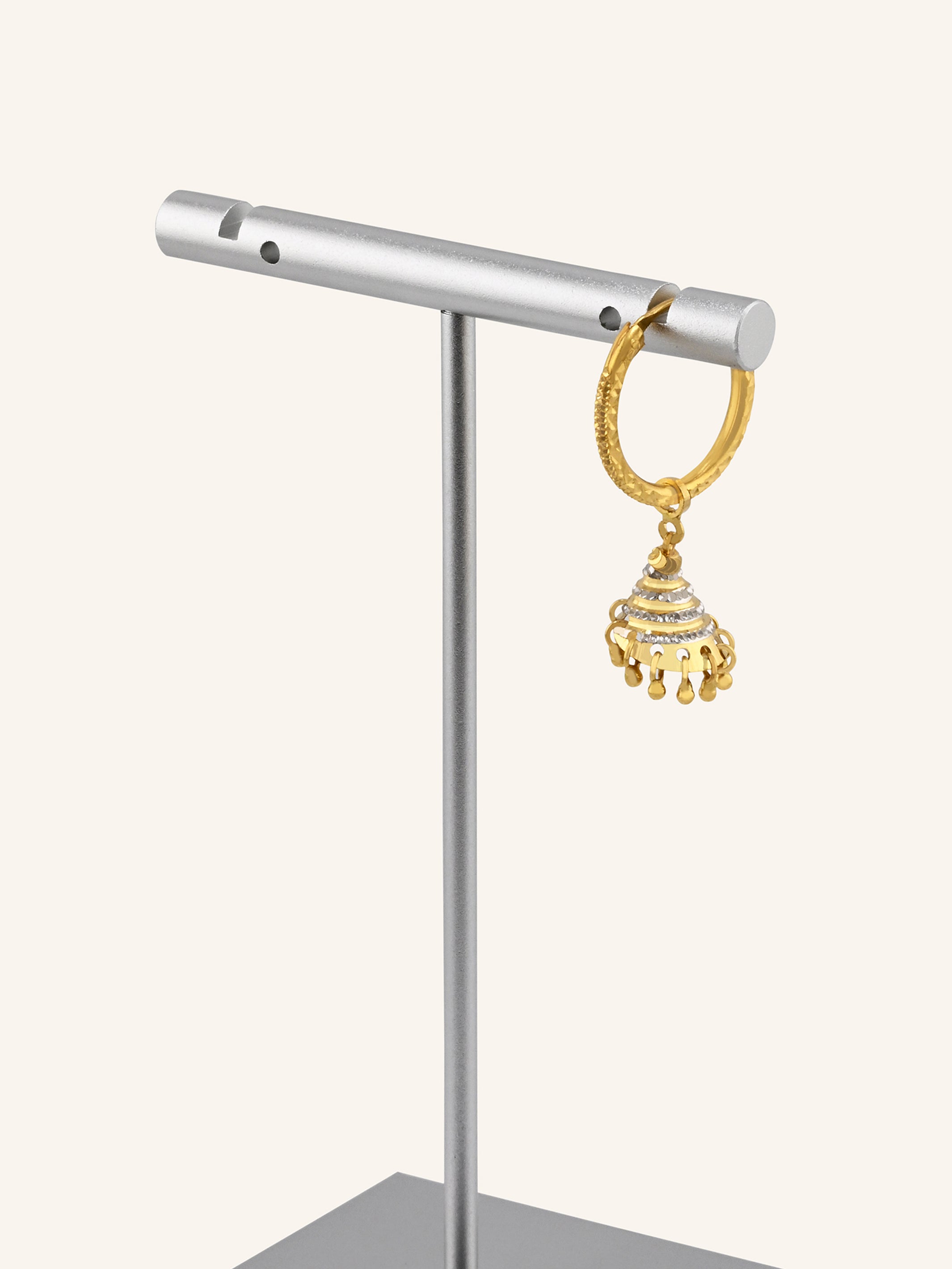 22ct Gold Two Tone Jhumki Bali